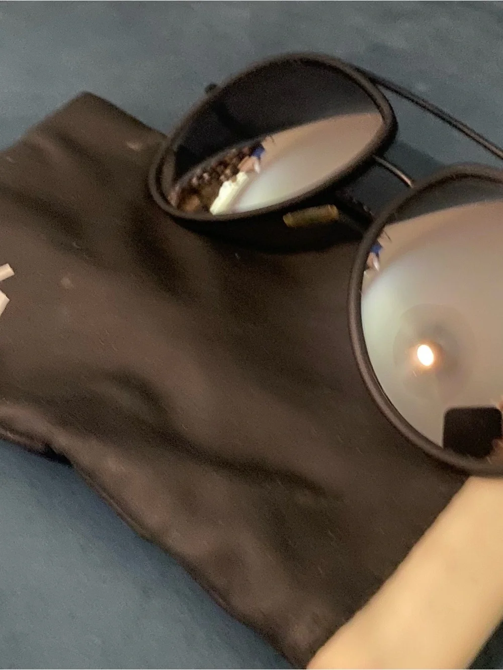 Quay Unisex Black Aviator Sunglasses with Silver Mirrored Lenses